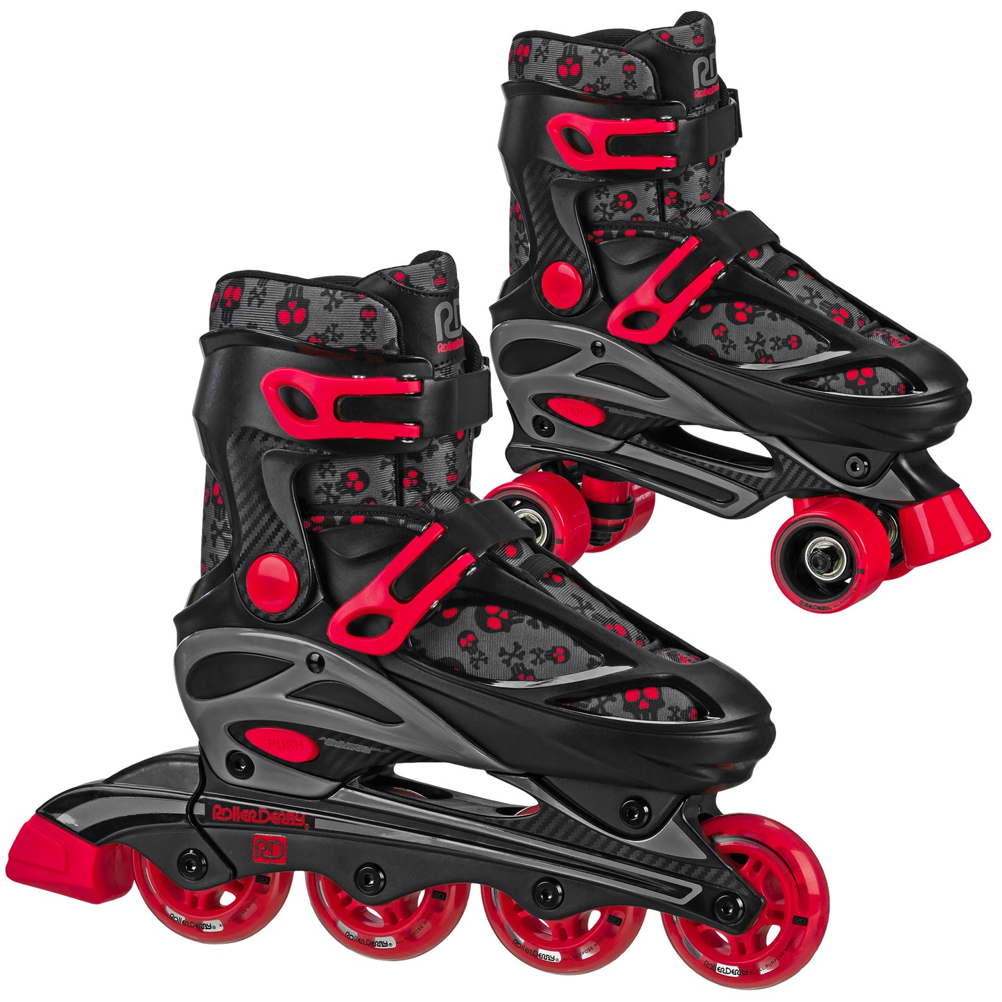 Roller Derby Boy's Adjustable 2-in-1 Quad and Inline Skates