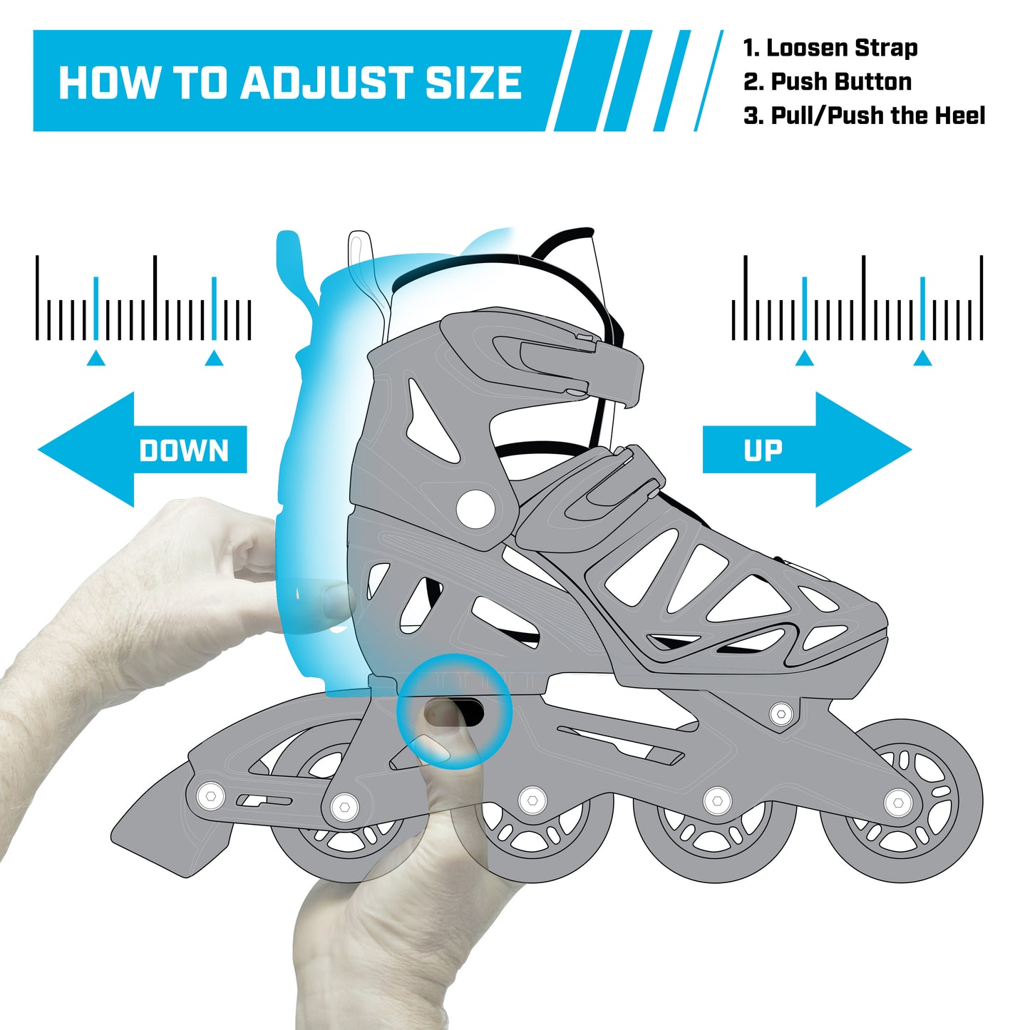 Tracer Boy's Adjustable Inline Skates