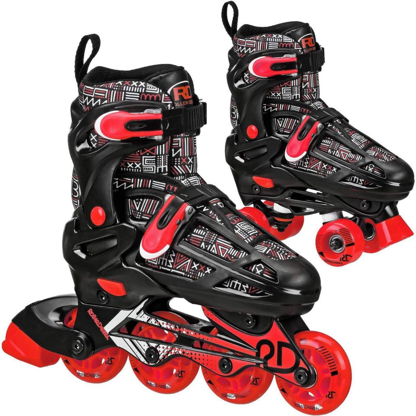 Roller Derby Boy's Adjustable 2-in-1 Quad and Inline Skates